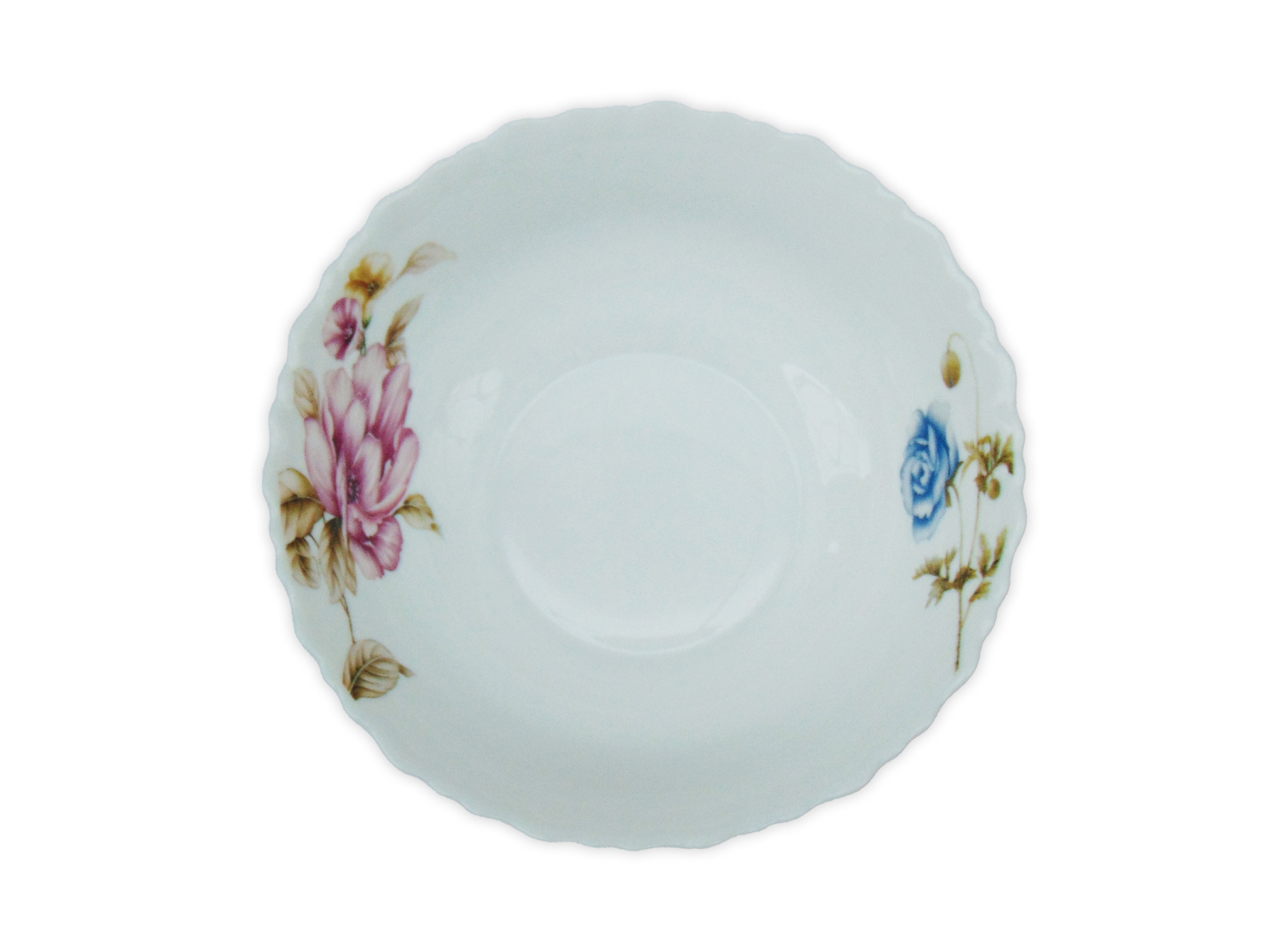 Bol Supa Rotund cu Model Floral MOV-ALBASTRU