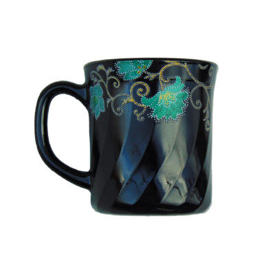 Cana Neagra cu Model Floral VERDE