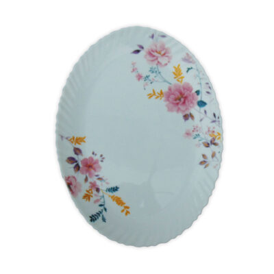 Platou Oval cu Model Floral ROZ-AURIU