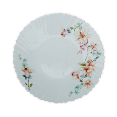 Farfurie Întinsa APERITIV cu Model Floral CREM
