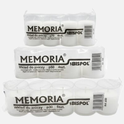Set Candele Memoria Bispol Alb